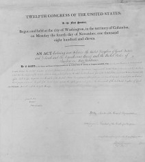 A copy of the Declaration of War between The United Kingdom and her former colonies. - image courtesy of Wikipedia.com