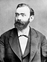 Alfred Nobel, the young Scandinavian scientist whose innovative explosive system offers the first real hope for eradicating the dragons. - image courtesy of Wikipedia.com