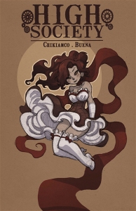 The cover of  High Society - Chikaimo's 'Philippine Steampunk' graphic novel. Sadly, we can't find it on Amazon any more.