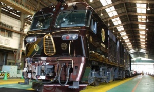 We saved the best image for last. Here you have it, the locomotive of the Japanese luxury 'resort' Steampunk train. Given the price (over $100,000 per booking) we won't be taking a ride any time soon. But we CAN dream.