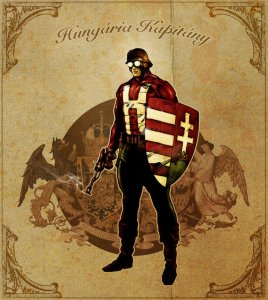 Captain Hungary. National pride,  Marvel Comics and Steampunk collide. 