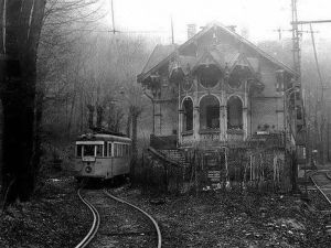 A Hungarian Tram/train station. The country is saturated with atmosphere like this.