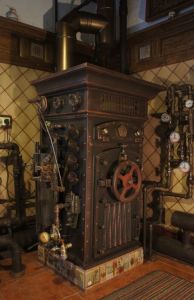 Talk about monumental scale Steampunk art, check out this converted Soviet era boiler. - image courtesy of tumblr.com/search/russian%20steampunk